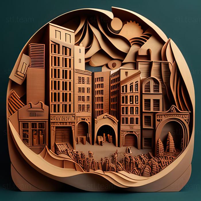 3D модель Улица города (STL)